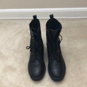 Sam Edelman Black Combat Boots Size 71/2 M